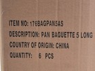 6 case Commercial 5 Loaf Glazed Aluminum Baguette French Bread Pan 176bagpan5as