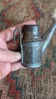 Rare Antique Early Primitive Metal Tin Top Hat Form Miners Lamp 3 
