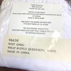 Wrap Around Dust Ruffle Bed Skirt White Easy Fit   Pleated 14 In Drop New