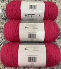 New Lot Of 3 Bernat Super Value In Hot Pink   same Dye Lot