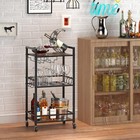 Bar Cart For The Home 3 Tier Small Wine Bar Cart Drink Serving Cart On Wheels Wi