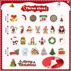 Julbear Christmas Foam Sticker  300pcs Winter Bulk Colorful Printing Self-adh   