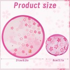 6 Pcs Floral Round Folding Hand Fan Japanese Foldable Fan Handheld Cooling Fans