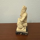 Vintage Italy Michelangelo Horns Of Moses 10 Commandments Mini Sculpture Figure