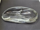 Signed Adam Jablonski Studio Art Clear Crystal Modernist Style Ashtray 7 5x4 5 