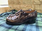 Vintage 1970 s Slatters Leather Disco Shoes Size 8 Disco Pimp Shoes