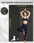 Large Yoga Mat  6 x4    Extra Wide Fitness Mat For Men And Women   6mm   