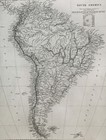 1842 Sduk Map - South America - Brazil Argentina Colombia Peru Bolivia Chile Rio