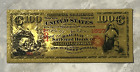 Gem     24k Gold Plated Foil 1875  100  c Note  Nb N  Carolina Rep Collection Note
