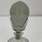 Art Deco Perfume Bottle Glass Czechoslovakia C 1940 Scent Bottle Cut Glass