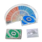 Uno Card Game H2o Splash Waterproof Clear Pvc No 1 Family Fun Playing Card Game