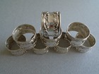 Gorham Melrose Sterling Silver  set Of 8 Napkin Rings   Repousse Fabulous  