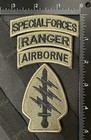Special Forces Airborne Ranger Tabs Army Tactical 11b Hook Loop Patch Green