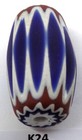 Xl Awesome Oval Antique Venetian Chevron Trade Bead African  K24 Bg 71