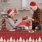 4 Pack Christmas Table Cloth Christmas Checkered Tablecloth Buffalo Plaid Table