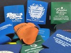 Lot 19 Can Bottle Koozies Variety Brands Logos Beer Soda Restaurant Bike Beach