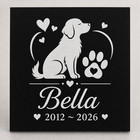 Pet Stone  Memorial  Grave Marker Granite Plaque  Headstone Dog Cat Memorial 6x6
