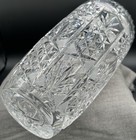 Heavy 24  Lead Crystal Vase     11    Hand-cut Bohemian Starburst   Hobstar Design