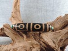 Energy Vintage 4 Eyes Tibetan Old Agate Dzi Bead Amulet For Pendant Gzi Bead F2
