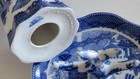 Blue Willow Porcelain Muffineer Shaker - Hatpin Holder   Vanity Ring Holder Tray