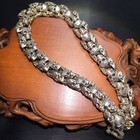 Chinese Copper Silver Plating Hand-carved Skull Lucky Bracelet Gift  necklace