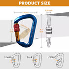 30kn Heavy Duty Aluminum Locking Carabiner D-ring Clip Hook For Climbing Caving