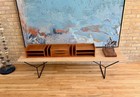 47  Pedersen Hansen Denmark Teak Wood Desk Organizer File Cabinet Vtg Danish Mcm