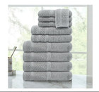 Mainstays 10 Piece Towel Set With Upgraded Softness   Durability  Grey
