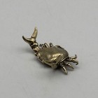 Bg9-miniature Brass Metal Crab Claws Up Figurine