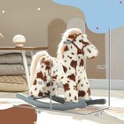 Qaba Rocking Horse  Horse Rocker With Rabbit Toy And Realistic Neigh