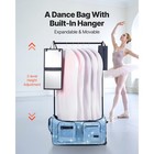 29 Inch Dance Bag With Garment Rack Rolling Duffle With Wheels For Travel Blue