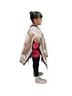 Kids Aztec Poncho   Unisex   Blanket Gaban   6-12 Years    Tan