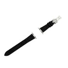 Hermes Apple Watch Band Black Rubber Kiliim Silver Buckle 42mm  m-4981