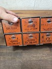 F9- Vintage Dorman 10 Drawer  Advertising Cabinet 1940s Add A Bin