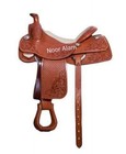 Hand Tooled Western Leather Saddle Horse Riding Ranch Trail Barrel Saddle     Brow