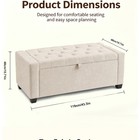End Of Bed Storage Benches  Fabric Upholstered Ottoman Bench With Safety Hinge