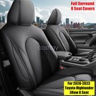 For 2020-2023 Toyota Highlander Full Set Protector Leather Seat Covers 8 Seat