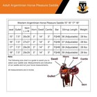 Adult Argentinian Western Horse Pleasure trail Saddle 15  To 18  Free Tack Set