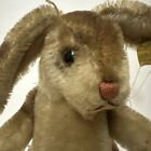 Steiff Niki Rabbit Jointed 1950s Mohair Plush 22cm Glass Eyes Ear Tag Button