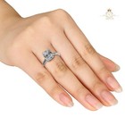 2 Carat Radiant Cut Solitaire Moissanite Engagement Ring Solid 14k White Gold