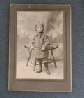 2 Early 1900 s Boys Cabinet Card Antique Photograph Portrait Child Mass 5x7 Vtg