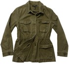 Forever 21 Utility Jacket Sz S Army Green Cotton Pockets Military Safari