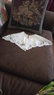 Rare Early Antique Ladies Handmade Linen Open Worked Lace Yoke collar White 