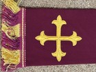 Roman Purple Stole Wool Silk Nun Made Priest Vestment Preaching Altar
