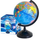 World Globe 6 Inch Plastic Stand 360 Rotating Map Educational Geography Decor