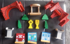 Wooden Train Track Bridge Town Pieces Signs  Brio thomas Compatible