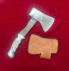 R  H  Ruana  M Stamp Hatchet With Original Leather Sheath Circa 62    To 82   