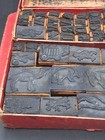 Antique 1870-1891 Barnum s Circus Rubber   Wood Ink Stamp Set Receipt   Box 