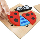 Wooden Chunky Jigsaw Puzzles Set - Animal Blocks Learning Educational Toys Gifts