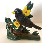 Vintage - Faithful Robin Decorative Cast Iron Bookends Doorstop  heavy  Lot Of 2